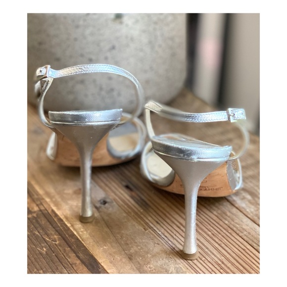 Jimmy Choo • Metallic Strappy Heels • Size 39 - Picture 3 of 8